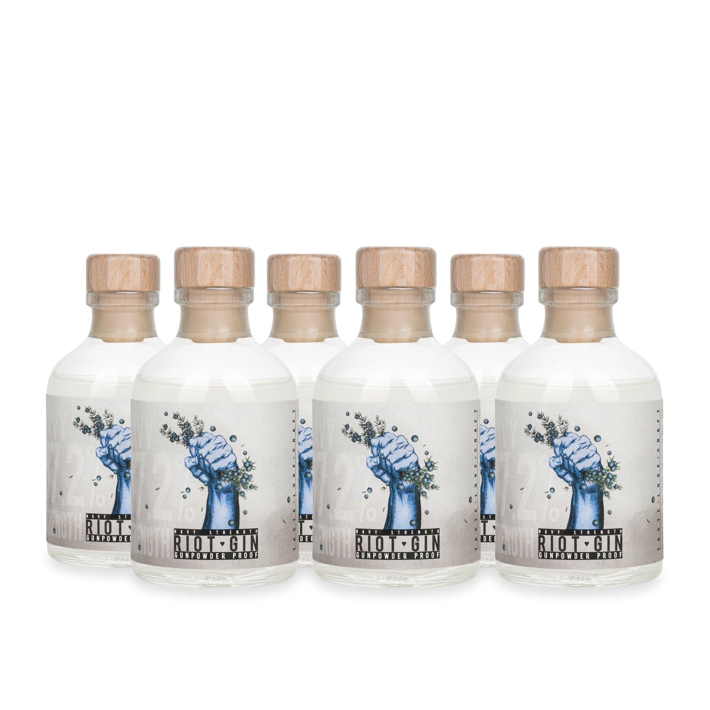 Riot Gin - Navy Strength - Mini | 57.2 % Vol. (0.05l) x 6 - Riot Gin