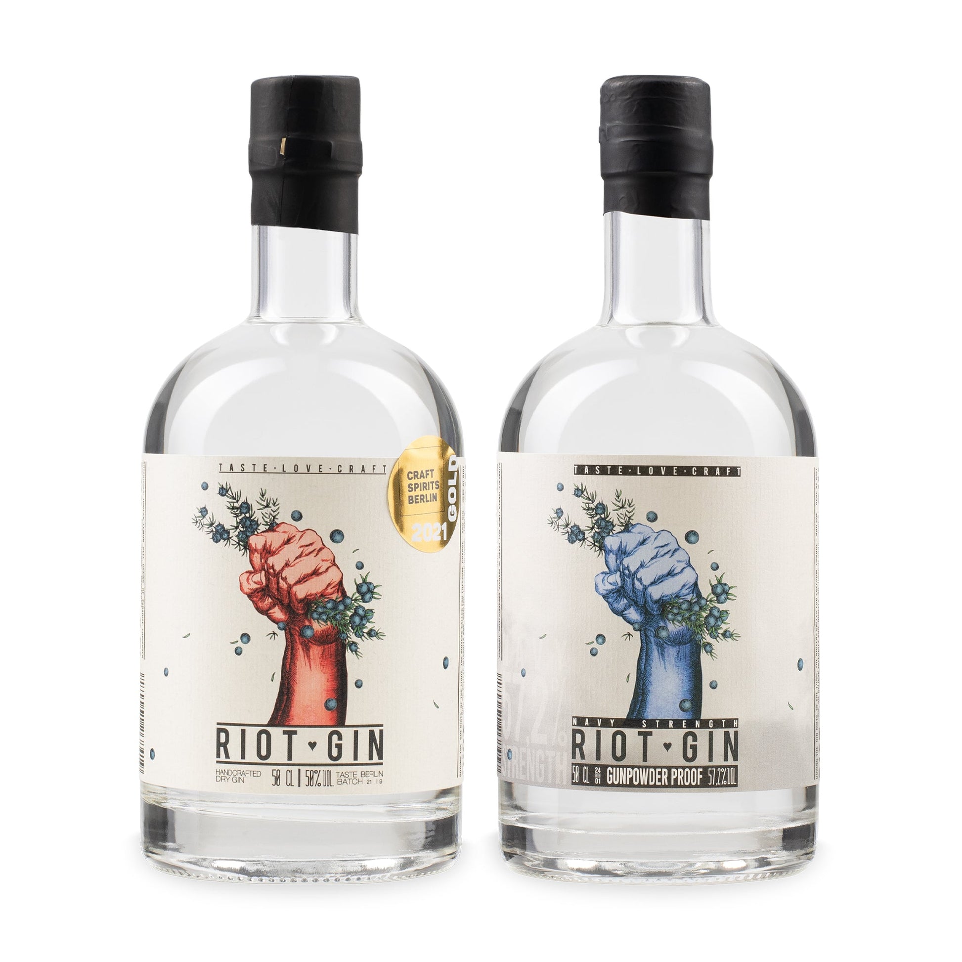 Bundle: Riot Gin | 50 % Vol. & Riot Gin & Navy Strenght | 57.2 % Vol. - Riot Gin